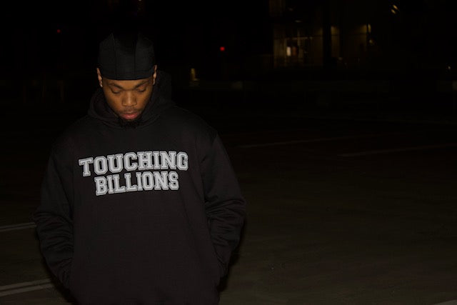 Touching billions pullover black hoodie